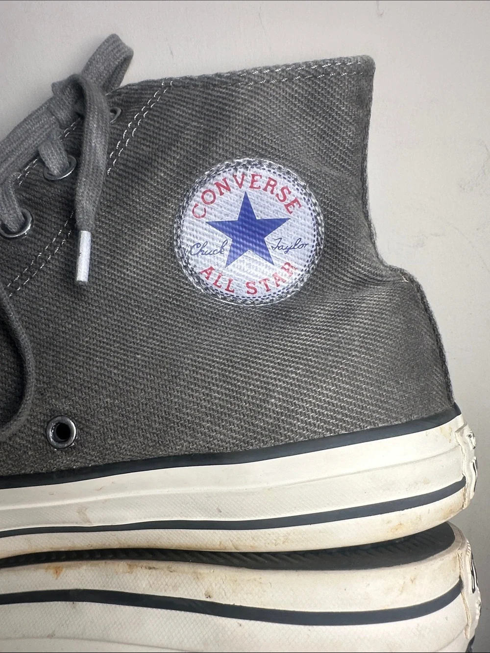 Converse corduroy Gray chuck Taylor High-Top Shoes - Picture 6 of 8